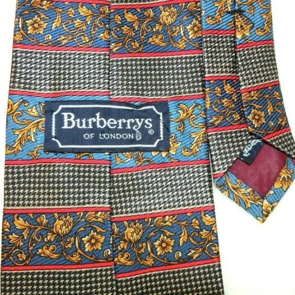 Burberrys of London Necktie 100% Silk Filigree 58" - Picture 6 of 8